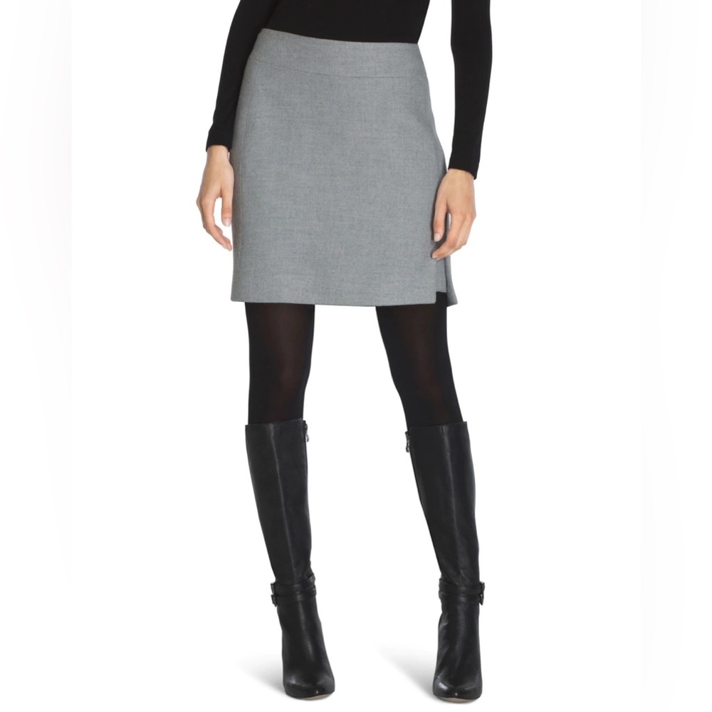NWT White House black market boot skirt gray size 4